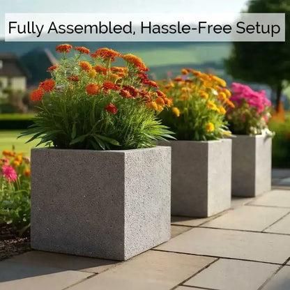 #60cm(L) x 60cm(W) x 60cm(H)
#50cm(L) x 50cm(W) x 50cm(H)
#40cm(L) x 40cm(W) x 40cm(H)
#30cm(L) x 30cm(W) x 30cm(H)
#Grey Stone
#With Liner
#No Liner