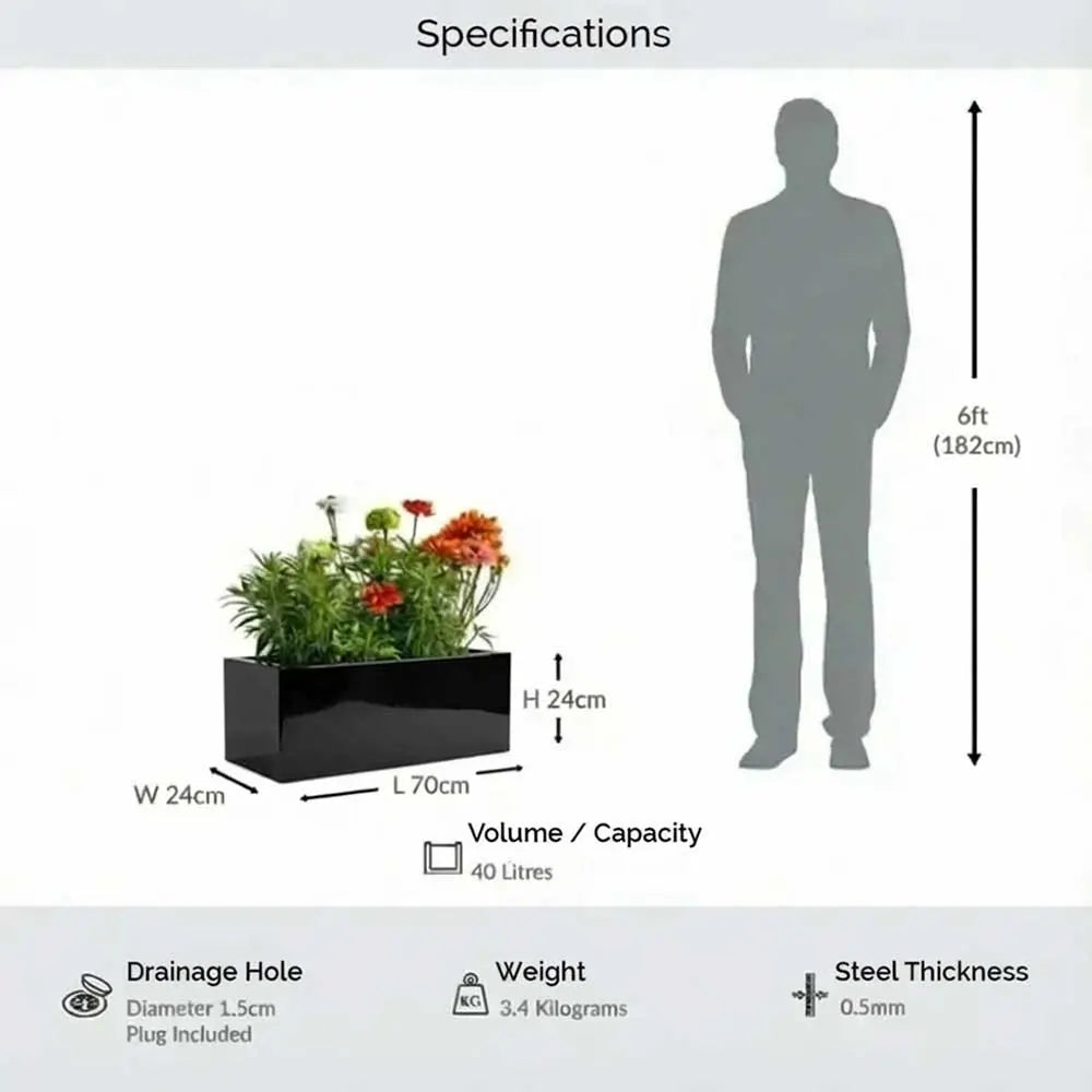 #Glossy Black
#70cm(L) x 24cm(W) x 24cm(H)
#With Liner
#No Liner