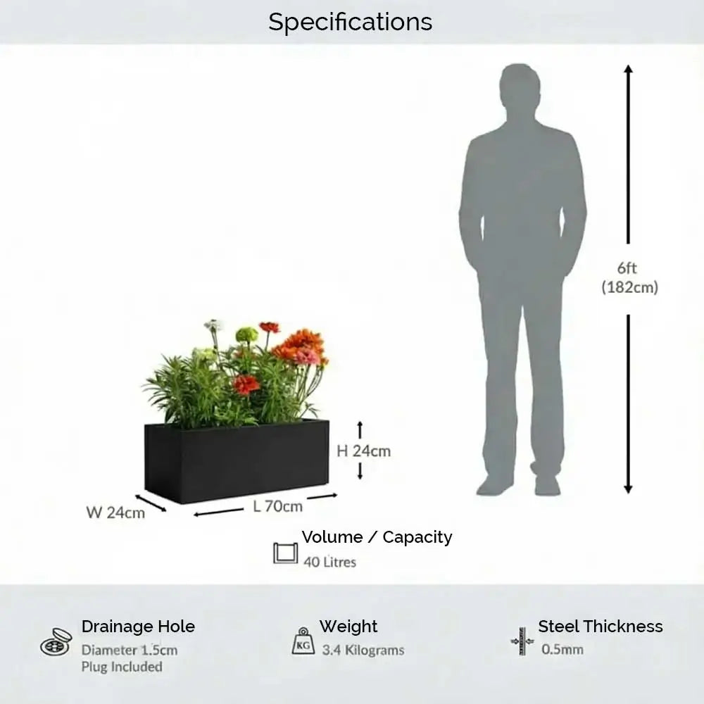 #Black
#70cm(L) x 24cm(W) x 24cm(H)
#With Liner
#No Liner