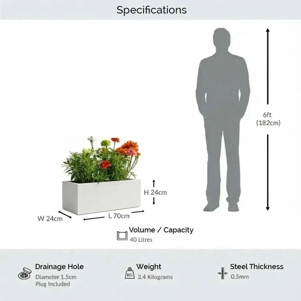 #White
#70cm(L) x 24cm(W) x 24cm(H)
#With Liner
#No Liner