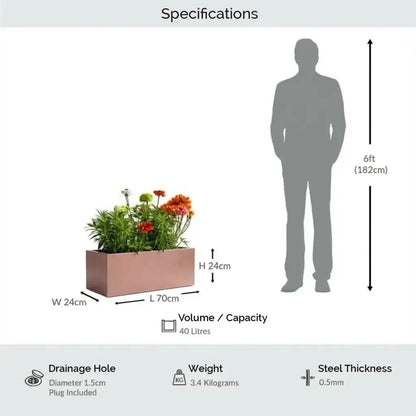 #Rose Gold
#70cm(L) x 24cm(W) x 24cm(H)
#With Liner
#No Liner