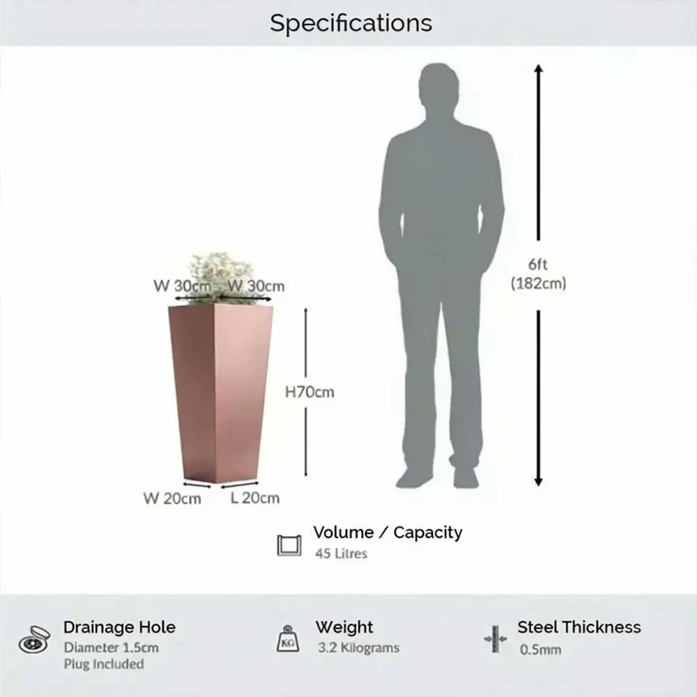 #30cm(L) x 30cm(W) x 70cm(H)
#Rose Gold