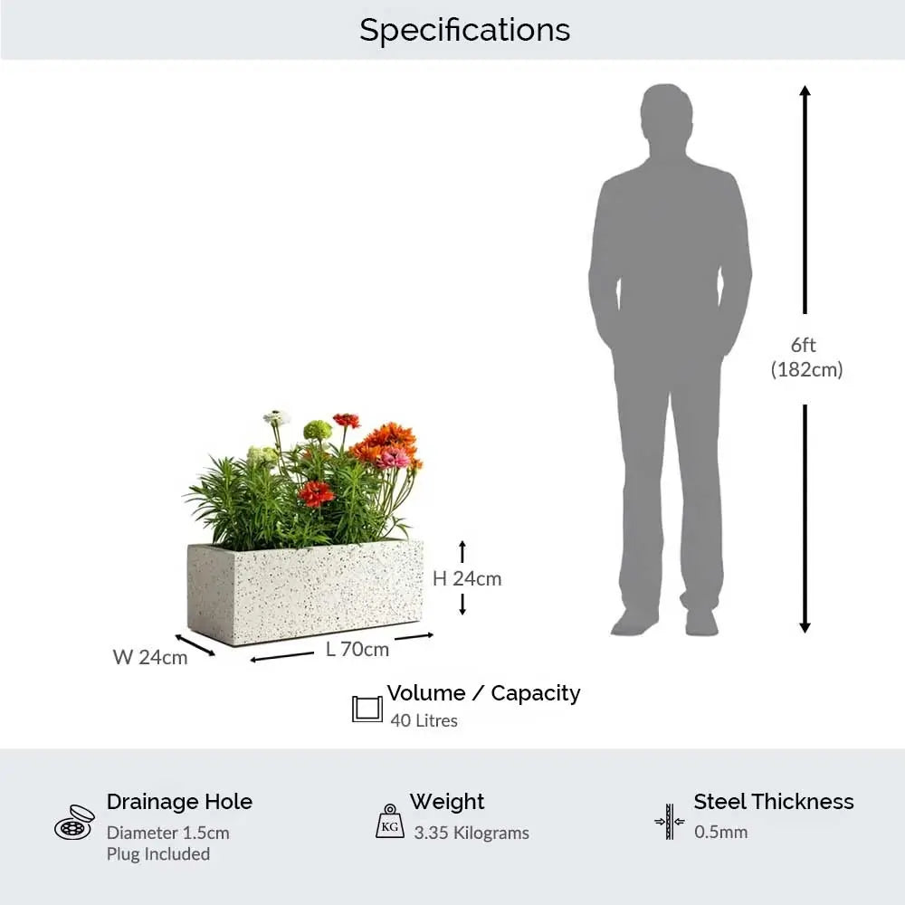 #Sand Stone
#70cm(L) x 24cm(W) x 24cm(H)
#With Liner
#No Liner