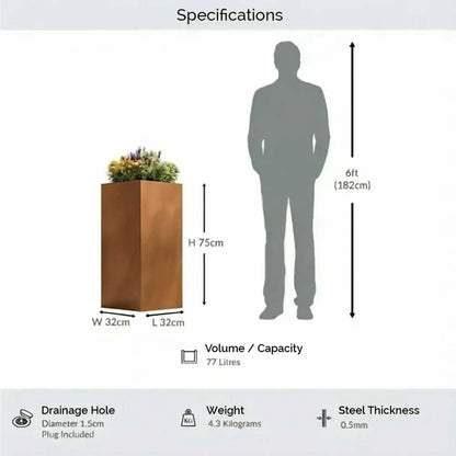 #32cm(L) x 32cm(W) x 75cm(H)
#Copper