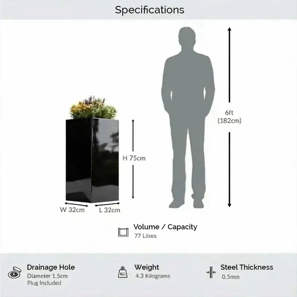 #32cm(L) x 32cm(W) x 75cm(H)
#glossy black