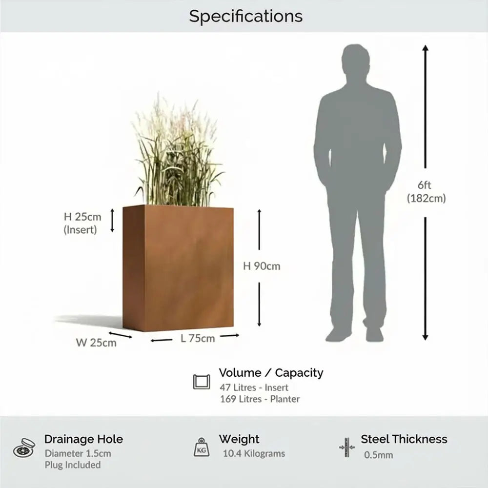 #75cm(L) x 25cm(W) x 90cm(H)
#copper