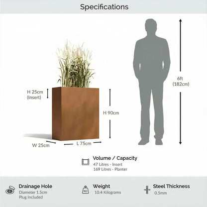 #75cm(L) x 25cm(W) x 90cm(H)
#copper