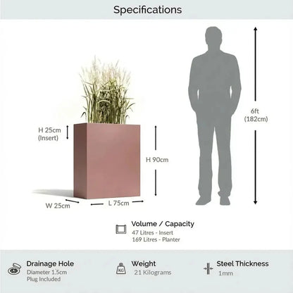 #75cm(L) x 25cm(W) x 90cm(H)
#rose gold