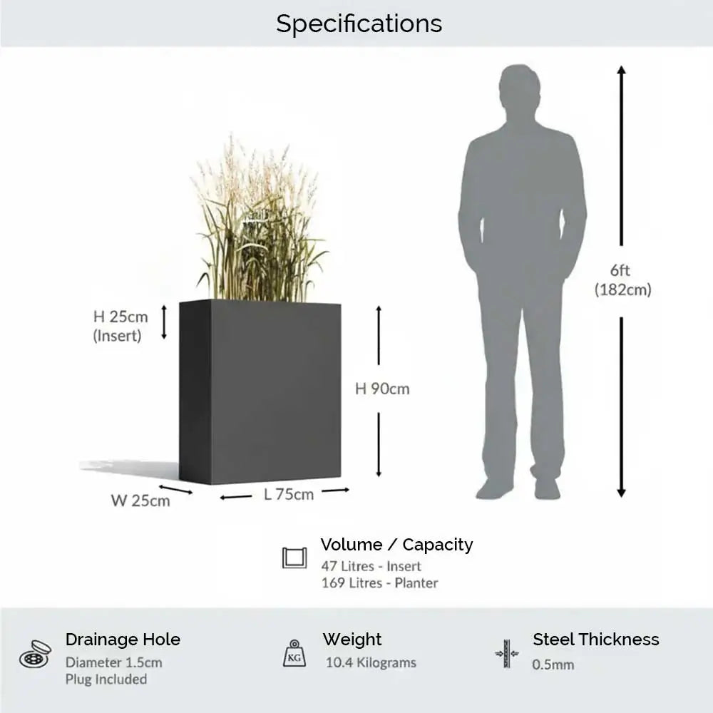 #75cm(L) x 25cm(W) x 90cm(H)
#grey