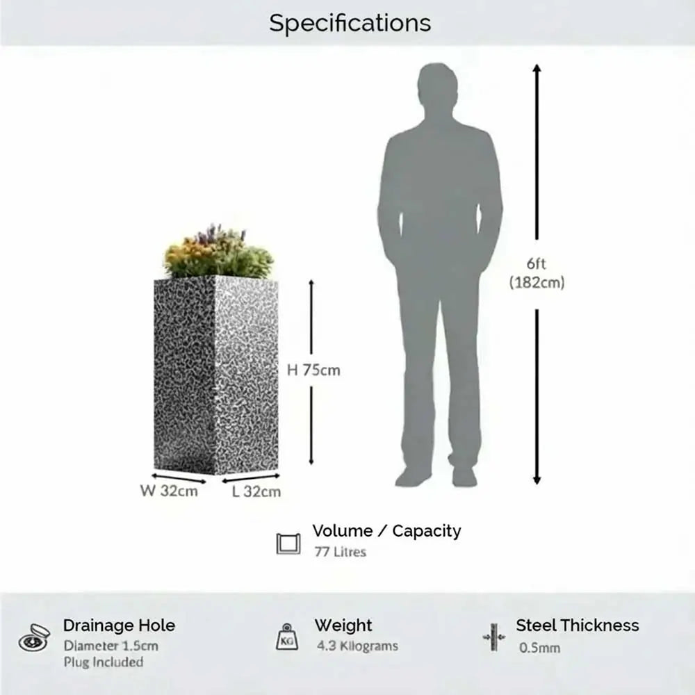 #32cm(L) x 32cm(W) x 75cm(H)
#silver black