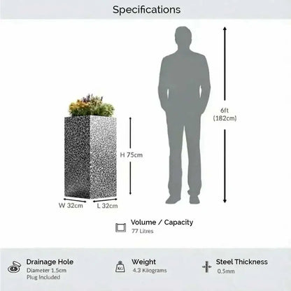 #32cm(L) x 32cm(W) x 75cm(H)
#silver black