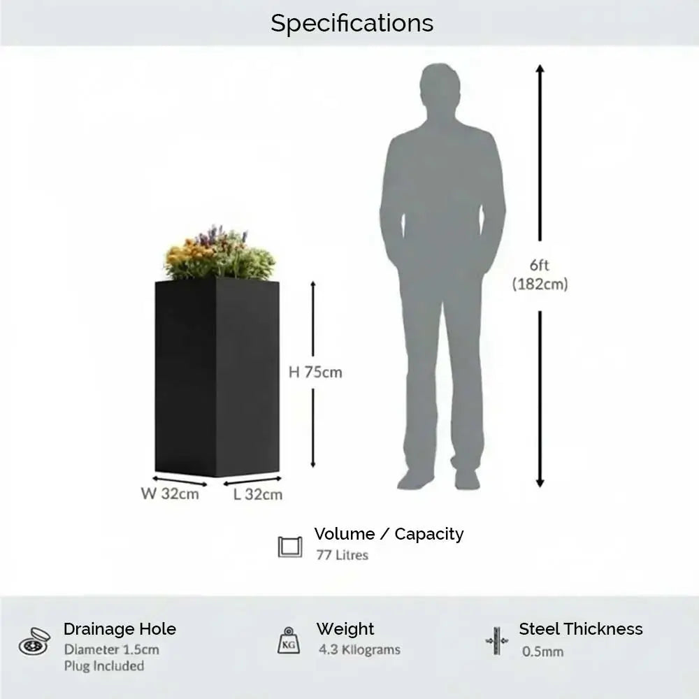 #32cm(L) x 32cm(W) x 75cm(H)
#black