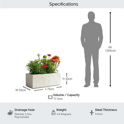 #Sand Stone
#75cm(L) x 32cm(W) x 32cm(H)
#With Liner
#No Liner