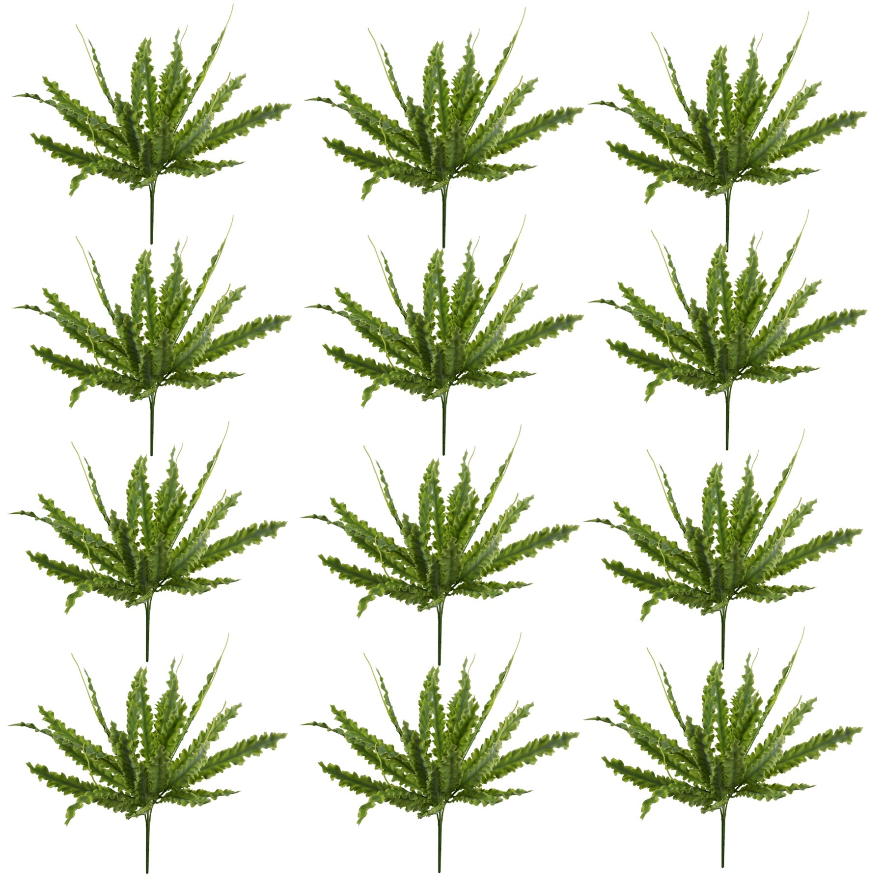 12 x 40cm Artificial Crocodile Fern Plant