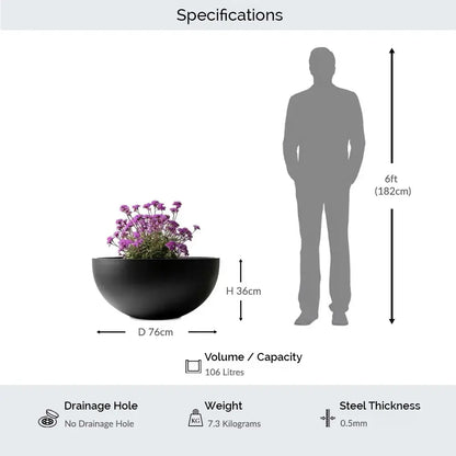 #76cm(D) x 36cm(H)
#black