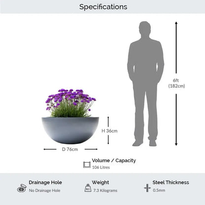 #76cm(D) x 36cm(H)
#grey