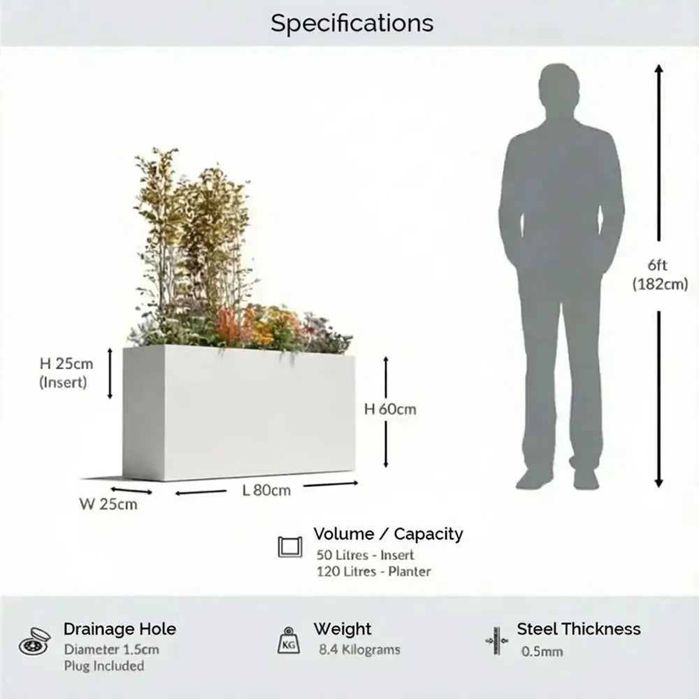 #80cm(L) x 25cm(W) x 60cm(H)
#white