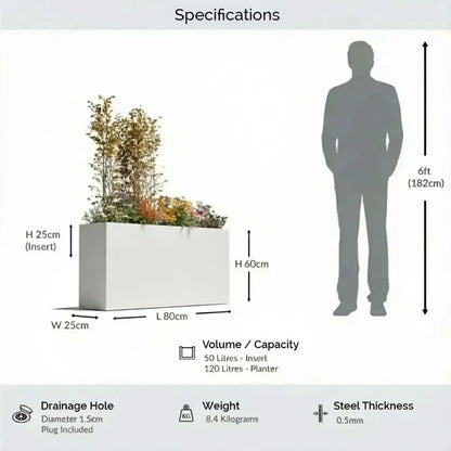 #80cm(L) x 25cm(W) x 60cm(H)
#white