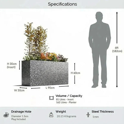 #90cm(L) x 30cm(W) x 60cm(H)
#silver black