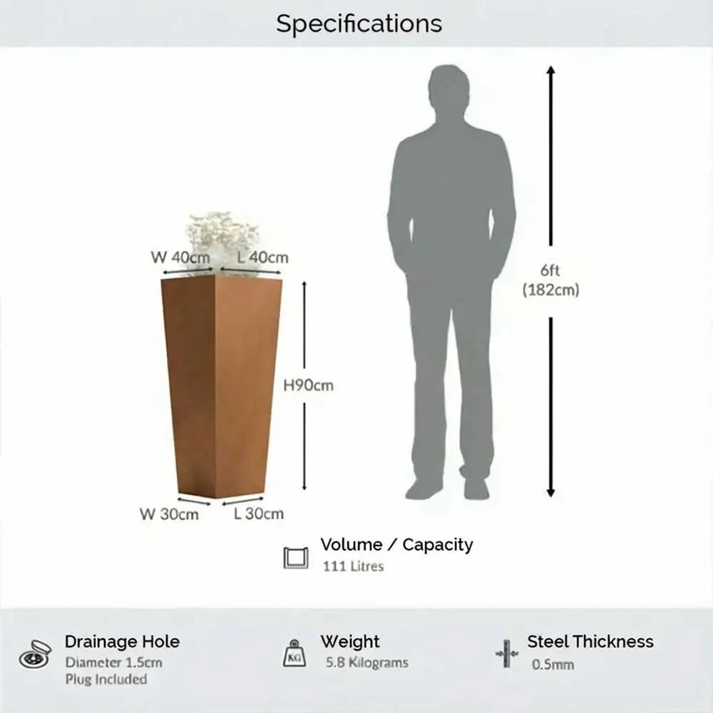 #40cm(L) x 40cm(W) x 90cm(H)
#copper