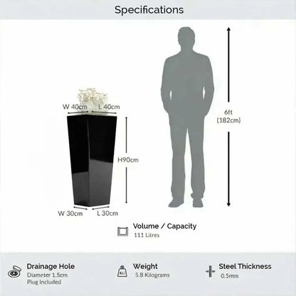 #40cm(L) x 40cm(W) x 90cm(H)
#glossy black