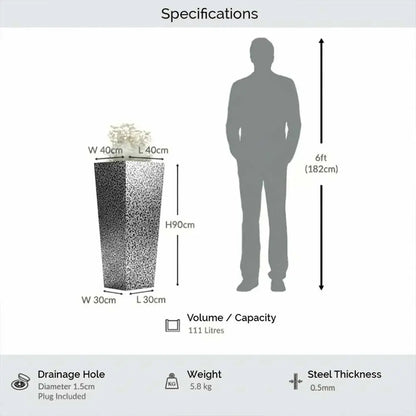 #40cm(L) x 40cm(W) x 90cm(H)
#silver black