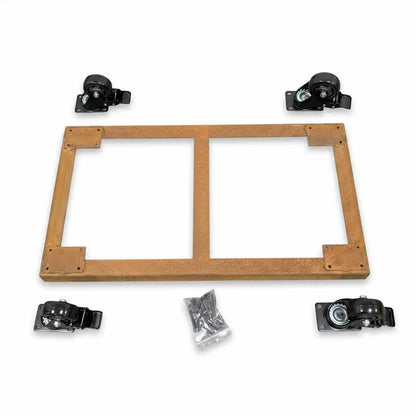 Corten Steel Wheel base for 1m Trough Planter 100cm(L) x 40cm(H) x 40cm(W)