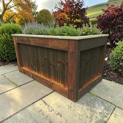 Customisable Wooden Trough Planter