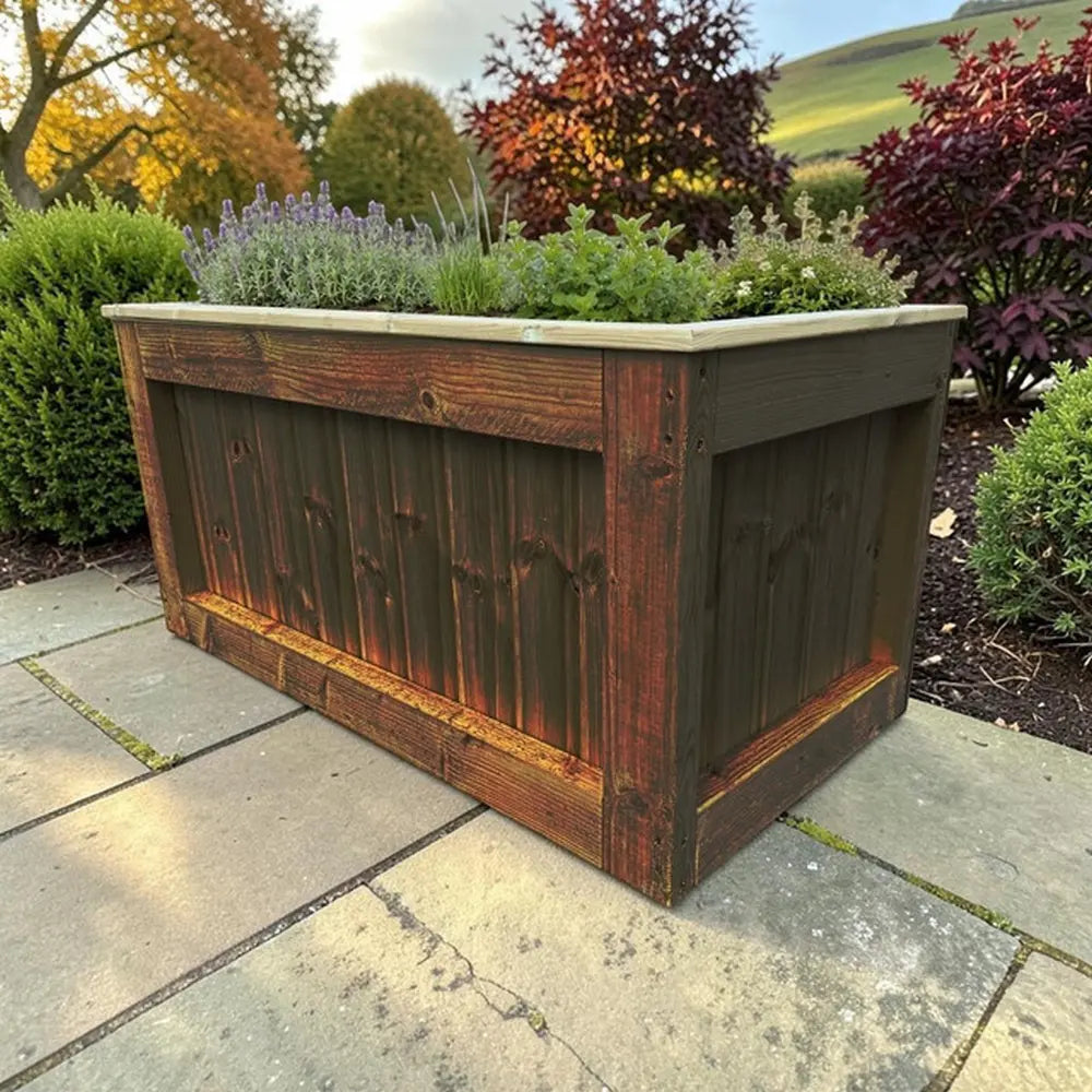 210cm Customisable Wooden Trough Planter