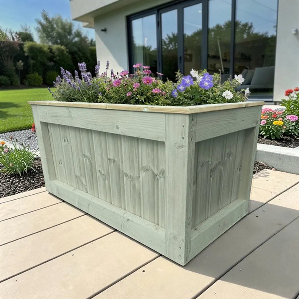 Customisable Wooden Trough Planter