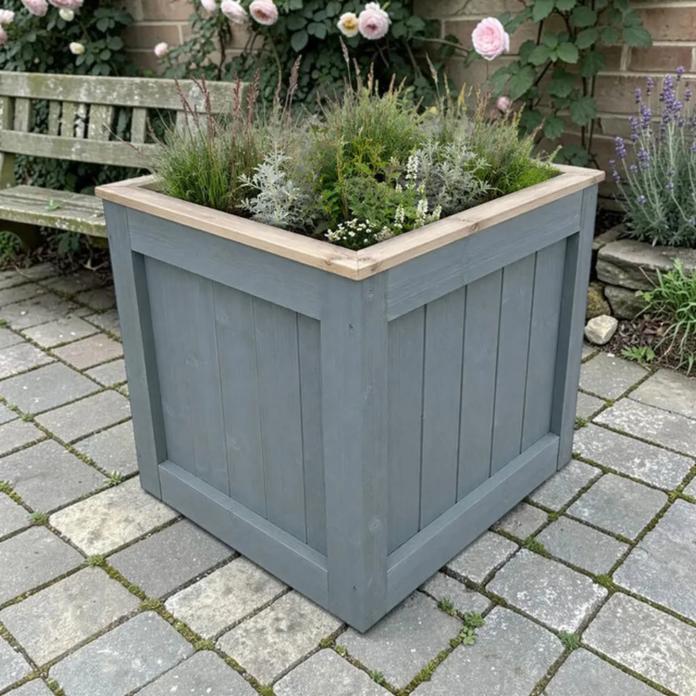 Customisable Wooden Cube Planter