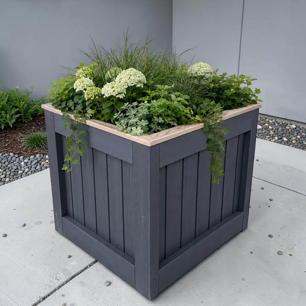 Customisable Wooden Cube Planter