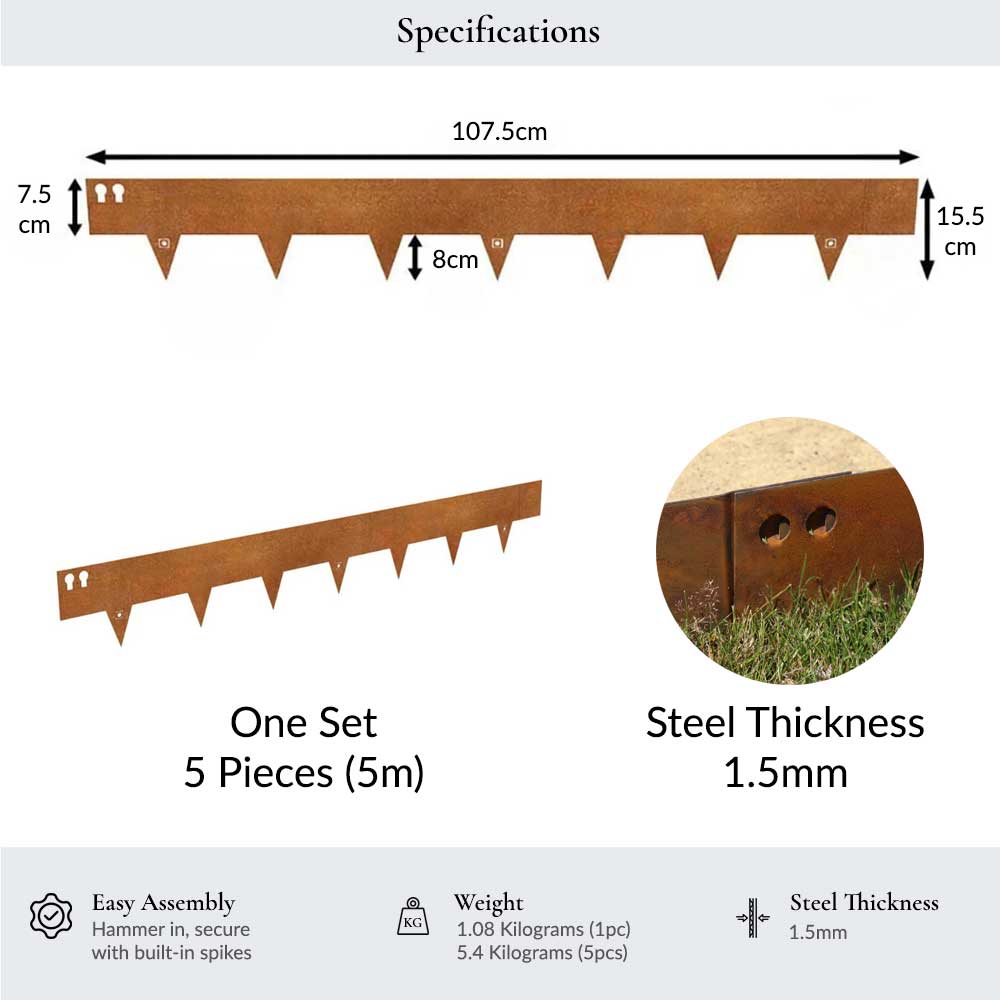 #7.5cm
#Corten Steel