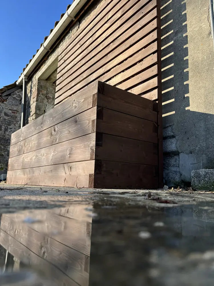 240cm Customisable Wood Trough Trellis Planter