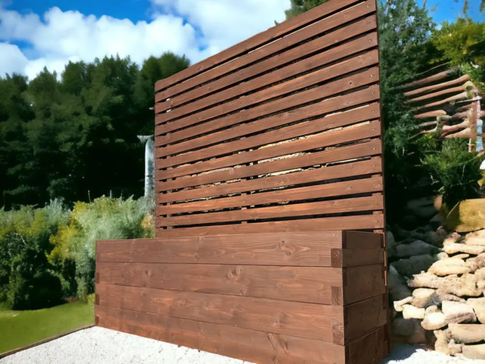 240cm Customisable Wood Trough Trellis Planter