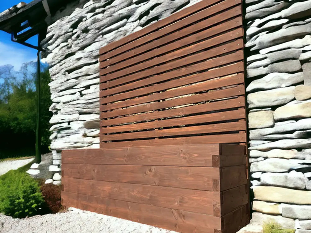 Customisable Wood Trough Trellis Planter