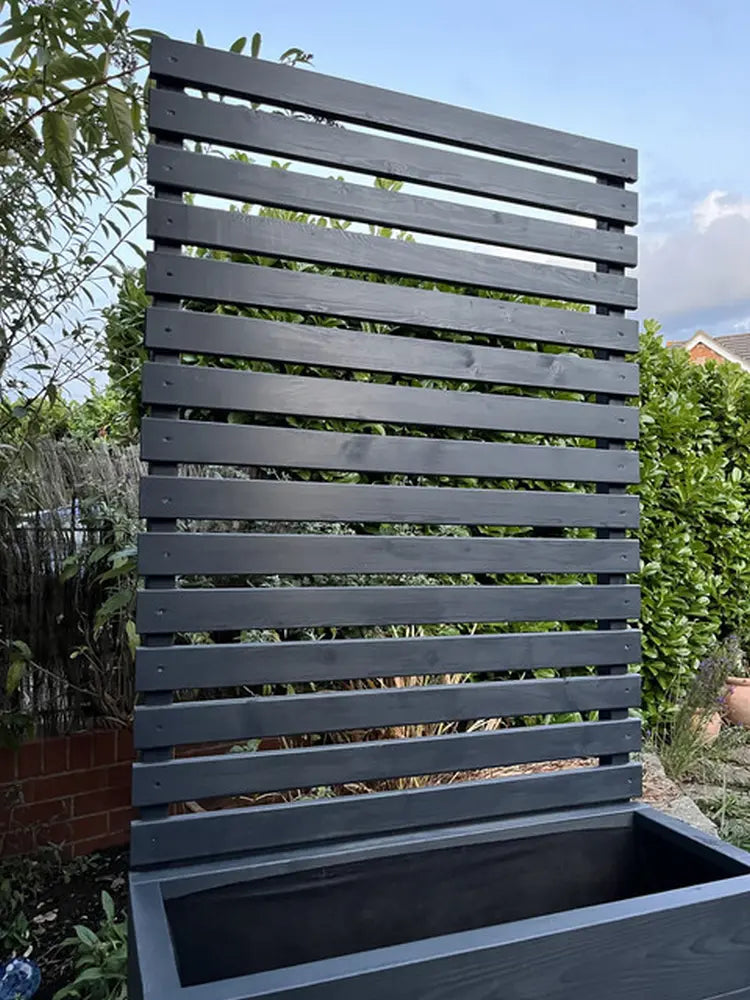 240cm Customisable Wood Trough Trellis Planter