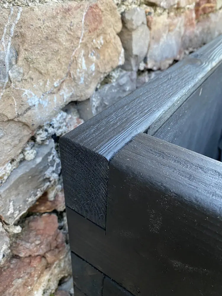 120cm Customisable Wood Trough Trellis Planter