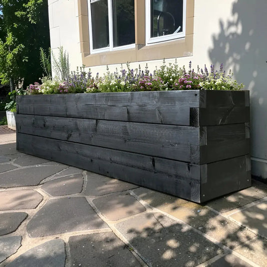 120cm Customisable Wooden Trough Planter