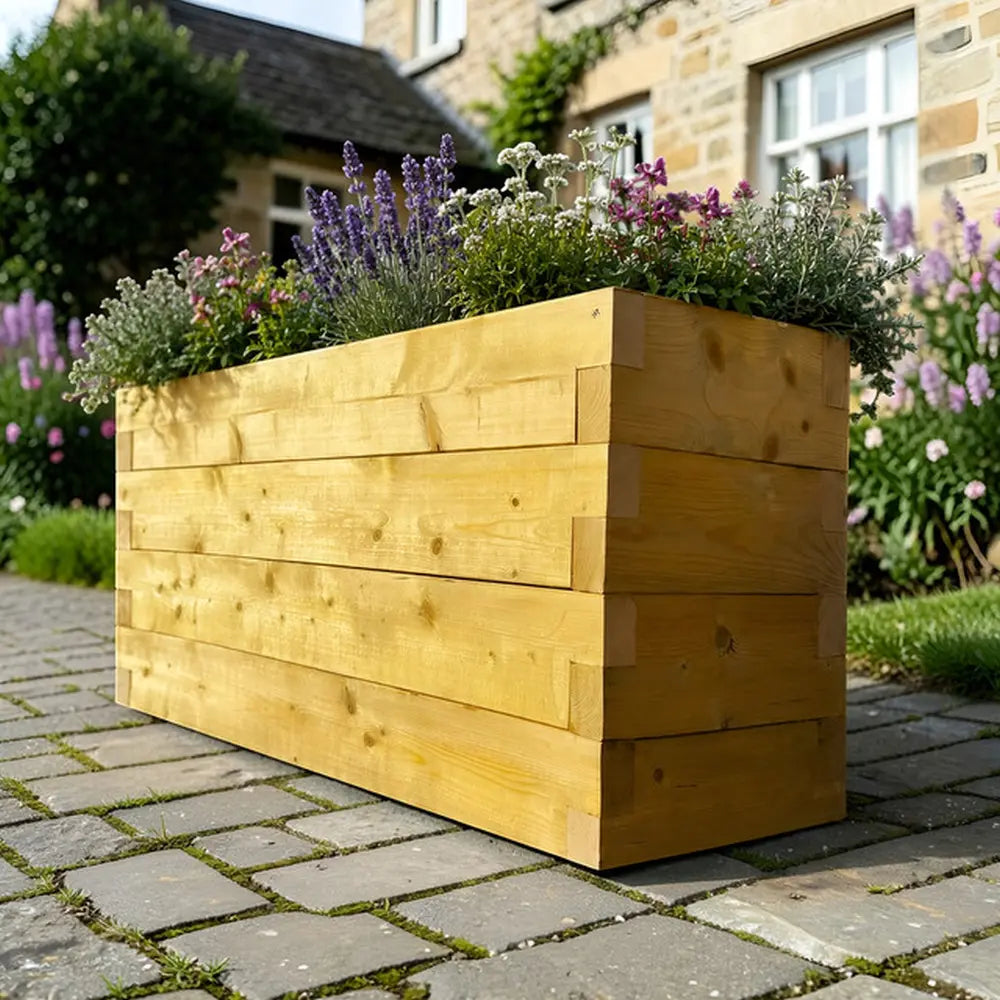 180cm Customisable Wooden Trough Planter