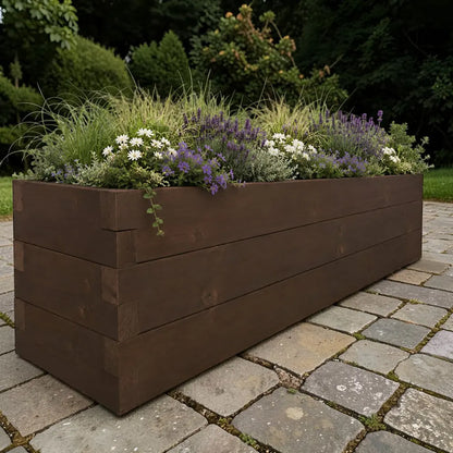 Customisable Wooden Trough Planter