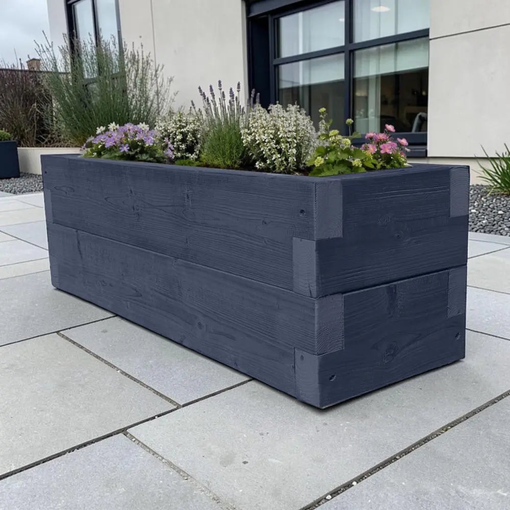240cm Customisable Wooden Trough Planter
