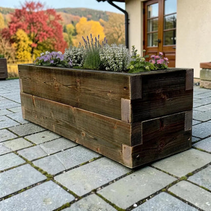 240cm Customisable Wooden Trough Planter
