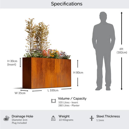 #100cm(L) x 35cm(W) x 80cm(H)