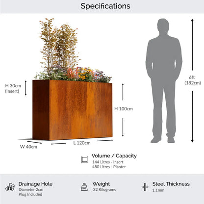 #120cm(L) x 40cm(W) x 100cm(H)