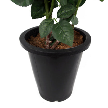 80cm Artificial Red Rose Plant - 180 Leaves