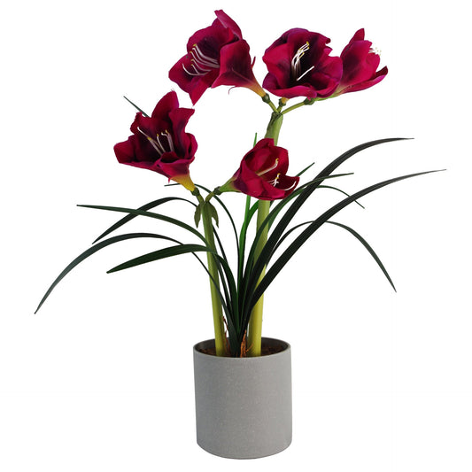 60cm Artificial Amarylis Pink