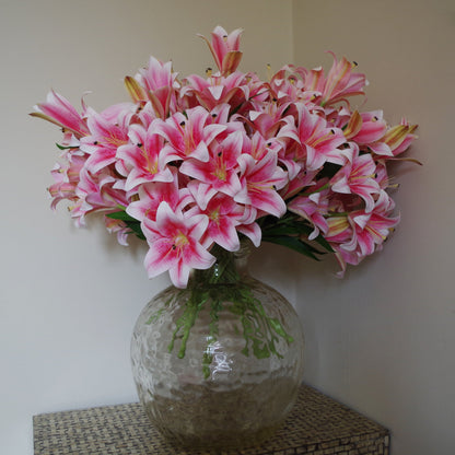 60cm Artificial Lily Stem Pink