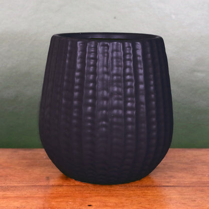 Black Ceramic Planter Plant Pot