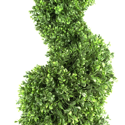 125cm UV Resistant Plastic New Boxwood Spiral Tree - 920 leaves